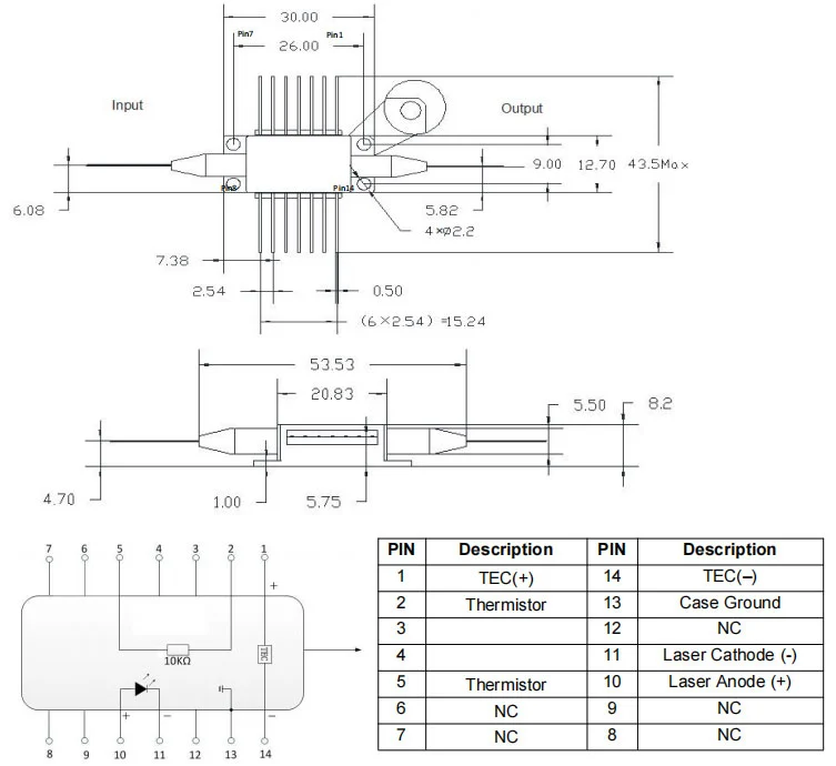 1060nm 25db Soa Semiconductor Optical Amplifier